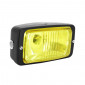 HEADLIGHT FOR MOPED - UNIVERSAL RECTANGLE BLACK/YELLOW LENS Ø 140 mm (BULB BA20D). -SELECTION P2R- 3701213421626