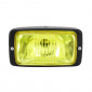 HEADLIGHT FOR MOPED - UNIVERSAL RECTANGLE BLACK/YELLOW LENS Ø 140 mm (BULB BA20D). -SELECTION P2R- 3701213421626