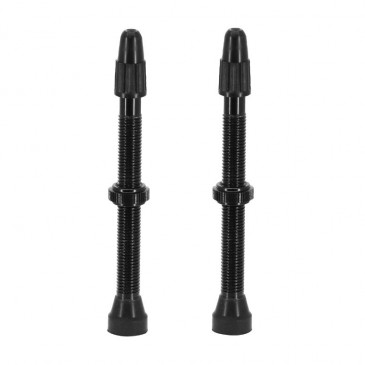 TYRE VALVE PRESTA - VITTORIA TUBELESS 60 mm ALU BLACK REMOVABLE CORE (per 2) 8022530024150