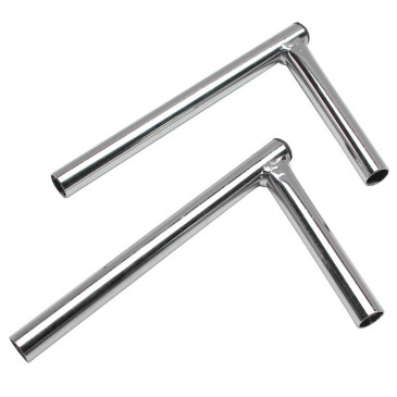 GUIDON CYCLO EQUERRE POUR 103 MVL ACIER CHROME DIAM 22 mm (PAIRE) -SELECTION P2R- 3700948082126