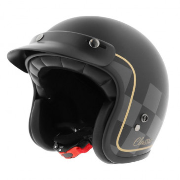 HELMET-OPEN FACE-MPH H-EASY GRAPHIC- MATT BLACK- S 3700948293904