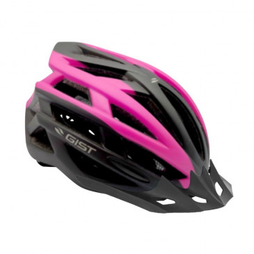 CASQUE VELO ADULTE GIST E-BIKE PLANET URBAN NOIR/ROSE IN-MOLD TAILLE 52-58 REGLAGE MOLETTE 212GRS - ECLAIRAGE INTEGRE 8013271325149