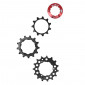 3 SPROCKETS KIT - SUNRACE for CASSETTE 10 Speed . (11-13-15 Teeth) BLACK- WITH LOCKNUT. 4710944264159