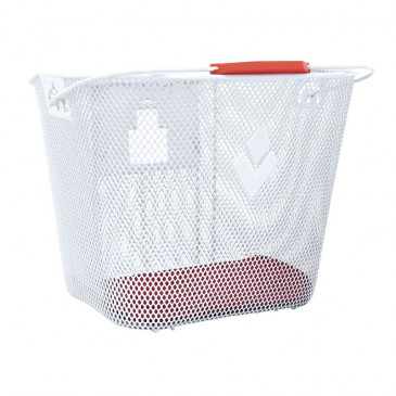 FRONT BASKET- STEEL MESH - HAPO-G WHITE ( cm) - SOLD WITH DMTS FASTENING SYSTEM - EBIKE 3104889922440