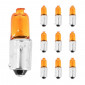 AMPOULE/LAMPE HALOGENE MINIATURE H6W 12V 6W CULOT BAX9s TEMOIN ERGOTS DECALES ORANGE (FEU DE POSITION) (BOITE DE 10) -SELECTION P2R- 3701213428663