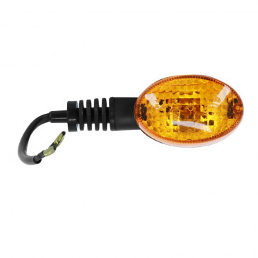 TURN SIGNAL FOR 50cc MOTORBIKE DERBI 50 SENDA/GILERA 50 SMT/YAHAHA 50 TZR/MBK 50 XPOWER, 51 KANSAS - ORANGE FRONT/REAR (EEC APPROVED) (PAIR) -SELECTION P2R- 3701213430765