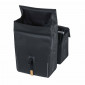 DOUBLE BAG FOR BICYCLE - REAR - BASIL URBAN DRY 50Lt BLACK 100% WATERPROOF (36x17x42cm) - COMPATIBLE MIK SYSTEM 8715019177828