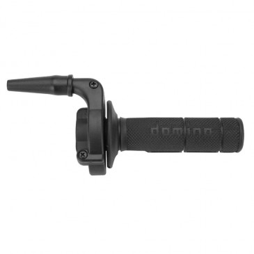 THROTTLE HANDLE FOR MOTORBIKE - CROSS/OFF ROAD DOMINO 1816 4 Stroke -BLACK+ BLACK GRIPS (Single cable). 8033900022324