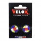 HANDLEBAR END PLUG- FOR ROAD BIKE- VELOX DOMING "MONDRIAN" (SOLD PER 2 ON CARD) 3660429386474