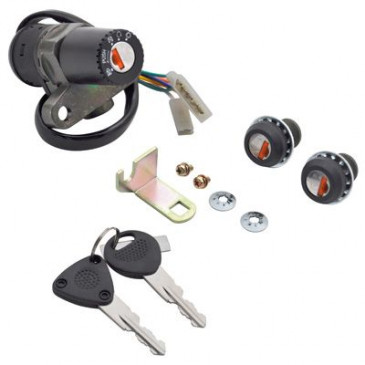 IGNITION SWITCH FOR 50cc MOTORBIKE DERBI SENDA SM/APRILIA 50 RX - WITH SEAT LOCK - P2R 3700948057803