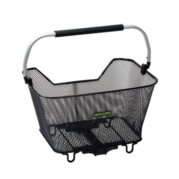 PANIER ARRIERE FIL ACIER RACKTIME BASK IT 2.0 NOIR AVEC ANSE SUR PORTE BAGAGE (43x29x31 cm) - COMPATIBLE SYSTEME RACKTIME SNAPIT 2.0 (VERSION APRES 2021 MONTE CHEZ SCOTT) 4048174864727