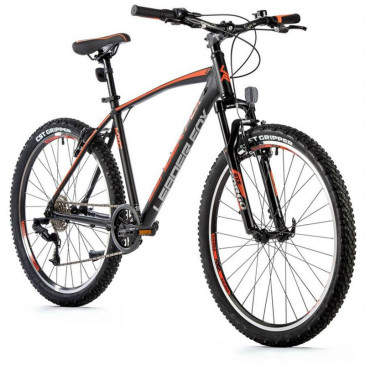 MTB 26" LEADER FOX FACTOR MXC 2023 "For men" Matt black/orange - 8 Speed - Frame 16" (Rider size 160 >168 cm) 8592826032980