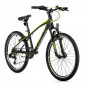 VELO MUSCULAIRE VTT 24 LEADER FOX SPIDER GARCON NOIR MAT/JAUNE FLUO 8V (TAILLE ENFANT 135 à 145 cm) 8592826033291