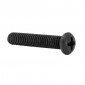 MACHINE SCREW-ROUND HEAD M4 x 35 mm BLACK (10 IN A BAG). -SELECTION P2R- 7421083712063