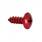 SELF-TAPPING SCREW 4,0 x 12 mm ALUMINIUM RED (10 in a bag). -SELECTION P2R-