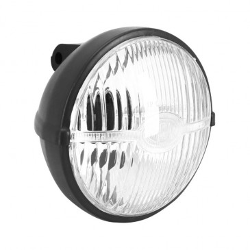 HEADLIGHT FOR MOPED PEUGEOT 103/MBK 51, 88 ROUND SHAPED Ø 103mm BLACK - CEV (TYPE 114) -Approved- -SELECTION P2R- 3701213426867