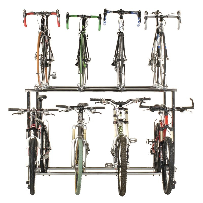 Support présentoir vélo réglable avec fixation sol/plafond par cadre(2 vélos)  - Outillage et entretien sur La Bécanerie