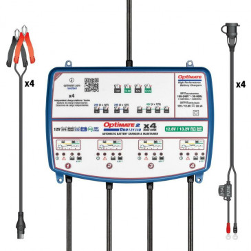 BATTERY CHARGER - OPTIMATE 2 DUO x4 TM574 12V / 12,8V (AUTOMATIC CHARGE, TEST AND MAINTENACE FOR 4 BATTERIES) 5425006144773