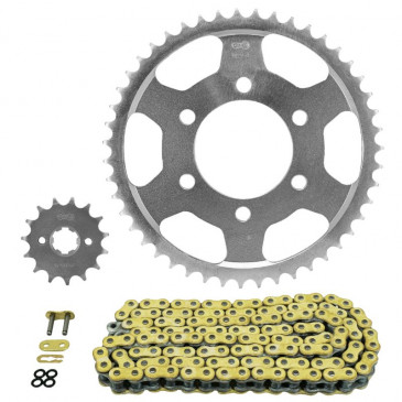 CHAIN AND SPROCKET KIT FOR HONDA 125 CB R 2018>2020 428 15x47 (Ø SPROCKET 68/90/10.25) (OEM SPECIFICATIONS) -AFAM- 5400598143618