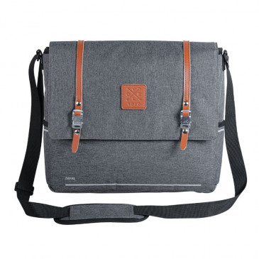 SACOCHE ARRIERE VELO LATERALE ZEFAL URBAN MESSENGER ETANCHE 11L GRIS - (35x13x30cm) - FABRIQUE EN MATERIAU RECYCLE 3420586600833