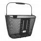 FRONT BASKET- STEEL MESH- KLICKFIX 18Lt - BLACK-ON HANDLEBAR WITH HANDLE (36x28x27cm) PLASTIC PLATE (WITHOUT MOUNTING KIT) 4030572102495