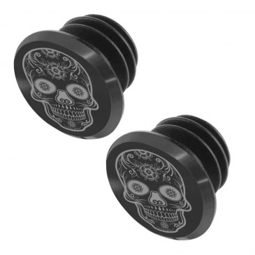 BOUCHON DE CINTRE VTT SWITCH SKULL NOIR/GRIS (SUR CARTE PAR 2) 8013271303826