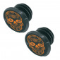 BOUCHON DE CINTRE VTT SWITCH SKULL NOIR/ORANGE (SUR CARTE PAR 2) 8013271303802