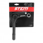 QUILL STEM FOR URBAN BIKE- ADUSTABLE FOR HANDLEBAR Ø 25.4mm Lg115m black (quill 180mm) - No tools required - NEWTON ON CARD. 3700948223871