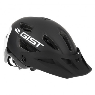 CASQUE VELO ADULTE GIST VTT KOP NOIR ARRIERE BLANC IN-MOLD TAILLE 56-62 AVEC VISIERE REGLABLE EN 3 POSITIONS ET FIT-SYSTEM (VENDU EN BOITE) 8013271329758