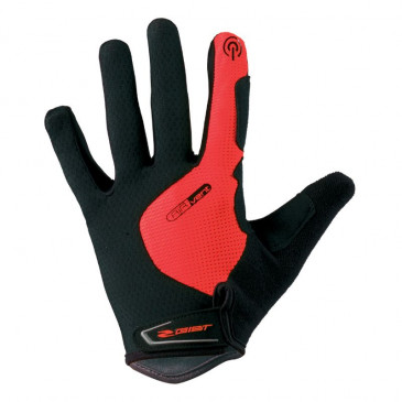 ADULT CYCLING GLOVE- LONG - GIST HERO (For MTB) GEL RED S (PAIR) TOUCHSCREEN FUNCTION-5532 8013271253008