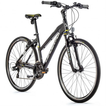 VELO MUSCULAIRE VTC 28 LEADER FOX AWAY 2023 FEMME NOIR MAT 7V CADRE 16,5 POUCES (TAILLE ADULTE 160 à 168 cm) 8592826033819