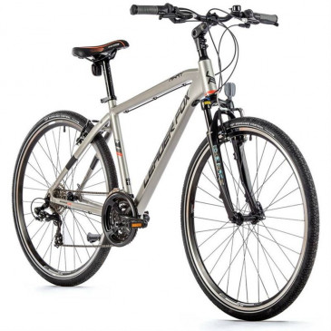 VELO MUSCULAIRE VTC 28 LEADER FOX AWAY 2023 HOMME ARGENT MAT 7V CADRE 22,5 POUCES (TAILLE ADULTE 190 cm à plus) 8592826033383