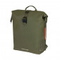 BACKPACK/REAR BAG FOR BICYCLE - BASIL SOHO -SIDE BAG LEFT/RIGHT - 17Lt GREEN FOREST - HOOKS ON CARRIER (31x14x37cm) WITH LEDS LIGHTING 8715019180804