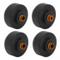 WHEEL AXLE PROTECTION PADS - ALUMINIUM FOR KTM 125 DUKE - BLACK/ORANGE (FRONT+REAR) -AVOC 3700948236376