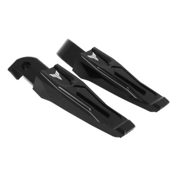 REAR FOOTRESTS FOR YAMAHA 700 MT-07 ALU CNC ANODIZED BLACK - With pattern (PAIR) -AVOC- 3700948234693