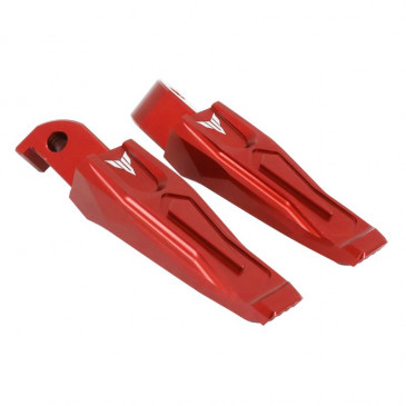 REAR FOOTRESTS FOR YAMAHA 700 MT-07 ALU CNC ANODIZED RED - With pattern (PAIR) -AVOC- 3700948234709