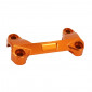 PONTET SUPERIEUR/FIXATION DE GUIDON MOTO POUR KTM 125 DUKE ALU CNC ANODISE ORANGE -AVOC- 3700948236253