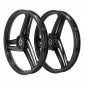 WHEEL SET 17" (GRIMECA TYPE) FOR PEUGEOT 103 MVL, VOGUE- BLACK (PAIR) -SELECTION P2R- 3701213407514