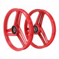 WHEEL SET 17" (GRIMECA TYPE) FOR PEUGEOT 103 MVL, VOGUE- RED (PAIR) -SELECTION P2R- 3701213435241