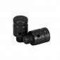 MIRROR HOLE PLUGS FOR YAMAHA 700 MT-07 BLACK ANODIZED ALU (PAIR) -AVOC- 3700948234716