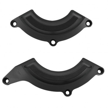 PROTECTION/COUVRE CARTER PARTIEL MOTO POUR KAWASAKI 900 Z900 ALU CNC ANODISE NOIR (PAIRE) -AVOC- 3700948235720