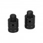 MIRROR HOLE PLUGS FOR YAMAHA 700 MT-07 BLACK ANODIZED ALU (PAIR) -AVOC- 3700948234716