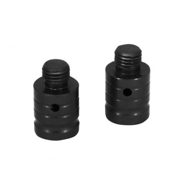 MIRROR HOLE PLUGS FOR YAMAHA 700 MT-07 BLACK ANODIZED ALU (PAIR) -AVOC- 3700948234716