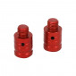 MIRROR HOLE PLUGS FOR YAMAHA 700 MT-07 RED ANODIZED ALU (PAIR) -AVOC- 3700948234723