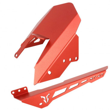 REAR MUDGUARD + CHAIN GUARD FOR YAMAHA 700 MT-07 ALUMINIUM CNC RED -AVOC- 3700948234747