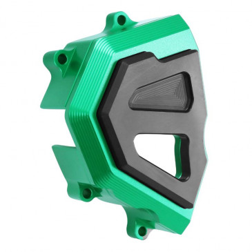 PROTEGE/CACHE PIGNON MOTO POUR KAWASAKI 900 Z900 ALU CNC ANODISE NOIR/VERT -AVOC- 3700948235713