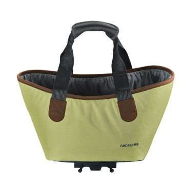 PANIER/SAC A MAIN VELO RACKTIME AGNETHA VERT FIXATION PORTE BAGAGE (L 34cm x L 26cm x h 37cm) - COMPATIBLE SYSTEME RACKTIME SNAPIT 4048174847553