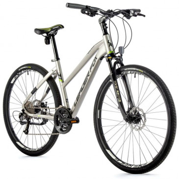 VELO MUSCULAIRE VTC 28 LEADER FOX TOSCANA FEMME ARGENT MAT 9V CADRE 16,5 POUCES (TAILLE ADULTE 160 à 168 cm) 8592826033512