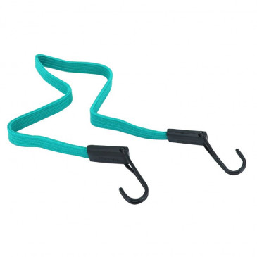 BUNGEE CORD - FLAT DOUBLE STRAP WITH HOOKS- long 0.80m GREEN - Item weight max 40Kgs (sold per unit) 3520190936356