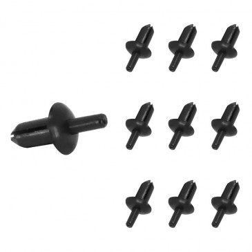 RIVET (PLASTIC BLACK) Ø 5 mm (SOLD PER 10) -SELECTION P2R- 7421083707564